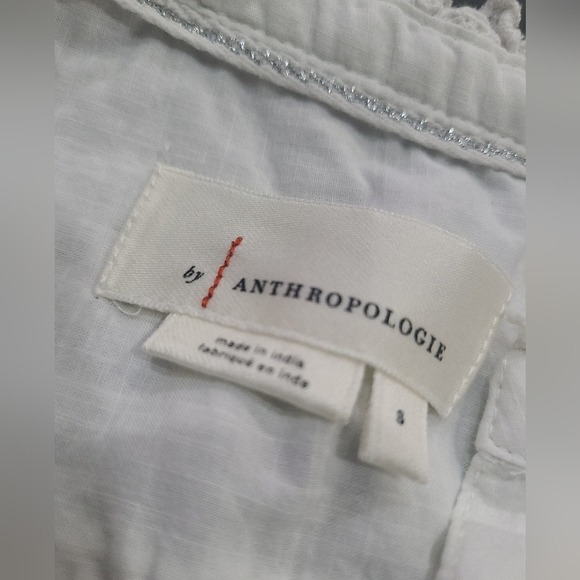 Anthropologie White Sleeveless Lace Top Sz.S - Picture 3 of 8